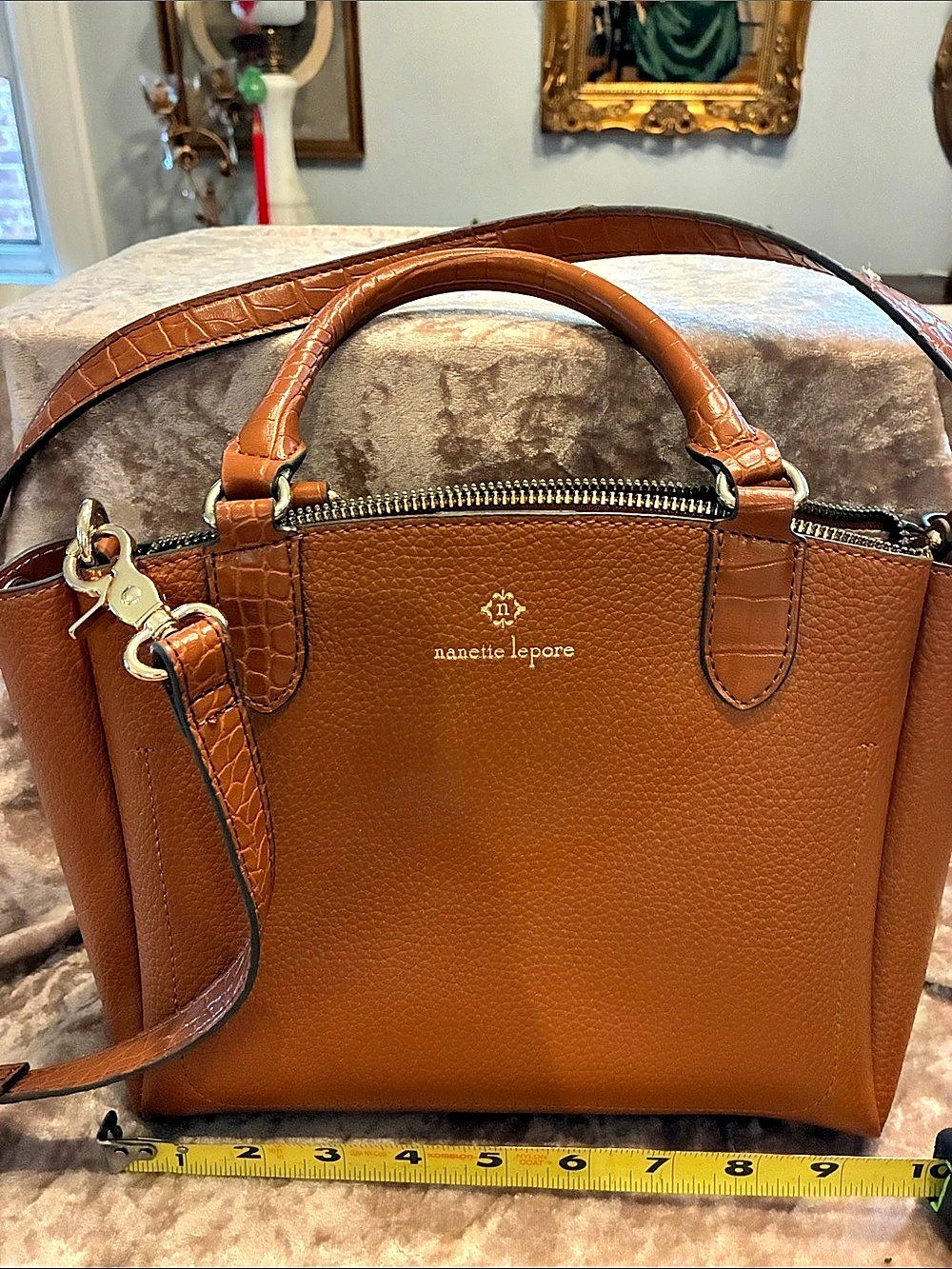 Nanette Lepore Structured Satchel Brown